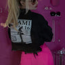 Miami Nights Crop Denim Jacket – Black for women - stylish outerwear by Palazzo Couture