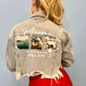 Miami Pura Vida Crop Jacket (Blue Denim) for women - stylish outerwear by Palazzo Couture