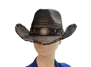 Midnight Rodeo Straw Hat - Palazzo Couture Online