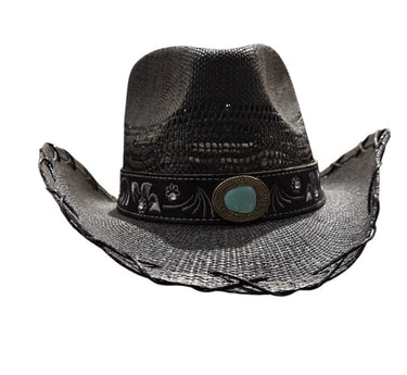 Midnight Rodeo Straw Hat - Palazzo Couture Online