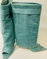 Midnight Silhouette Boots (Denim) - Palazzo Couture Online