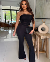 Midnight Temptation Mesh Jumpsuit - Black - Palazzo Couture Online