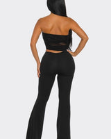 Midnight Temptation Mesh Jumpsuit - Black - Palazzo Couture Online