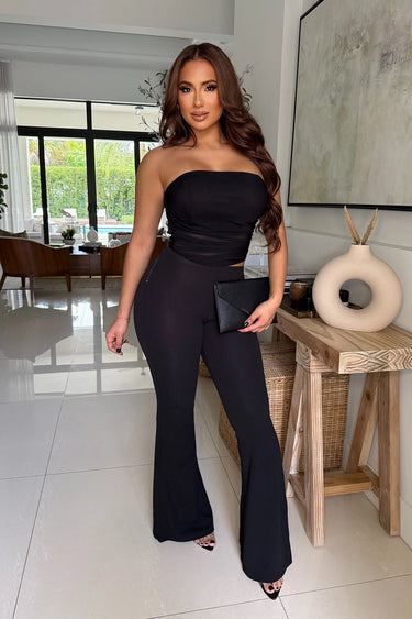 Midnight Temptation Mesh Jumpsuit - Black for women - stylish jumpsuit by Palazzo Couture