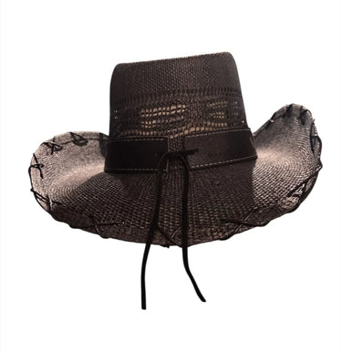 Midnight Rodeo Black Straw Hat with Western Band - view 4