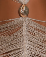 Mirage Drape Cover-Up Maxi Dress- silver - stylish beach and pool outfit