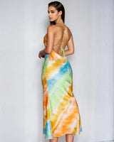 Mirage Maxi Dress - Tangerine Sunset Multi Color - Palazzo Couture Online