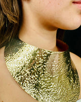 Modern Art Deco Collar Necklace and Stud Set (Gold) - stylish accessory for every outfit