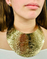 Modern Art Deco Collar Necklace and Stud Set (Gold) for women - fashion jewelry by Palazzo Couture