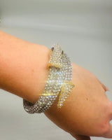 Modern Double Wrap Serpentine Bracelet (Gold) - women's statement jewelry