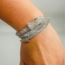 Modern Double Wrap Serpentine Bracelet (Silver)