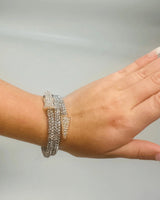 Modern Double Wrap Serpentine Bracelet (Gold) for women - fashion jewelry by Palazzo Couture