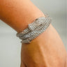 Modern Double Wrap Serpentine Bracelet (Silver) for women - fashion jewelry by Palazzo Couture
