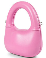Modern Gleam Handbag (Pink) with glossy finish for women - bag by Palazzo Couture