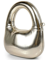 Modern Gold Handbag – Sculpted Glossy Statement Bag for women - bag by Palazzo Couture