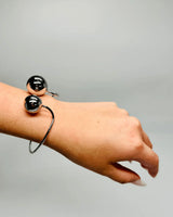 Modern Spherical Cuff Bracelet – Silver for women - fashion jewelry by Palazzo Couture