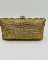 Monaco Cluth Rhinestone (Gold) - Palazzo Couture Online