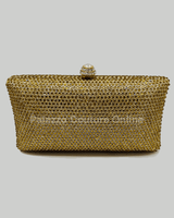 Monaco Cluth Rhinestone (Gold) - Palazzo Couture Online