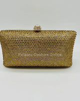 Monaco Cluth Rhinestone (Gold) - women's evening clutch