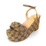 Monogram Binna Platform Wedge Sandals - Palazzo Couture Online