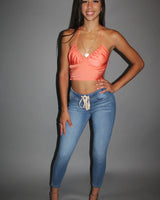 Mood to Chill Top (Orange) for women - sleeveless top by Palazzo Couture