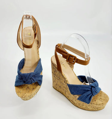 In the mood for love Wedges (Denim) - women's wedge sandals