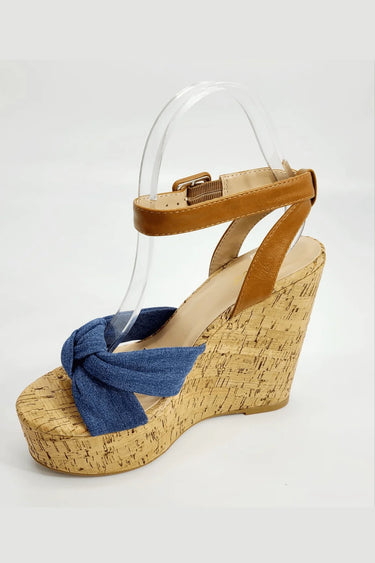 In the mood for love Wedges (Denim) for women - stylish shoes by Palazzo Couture