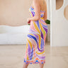More Than A Chase Skirt Set (Blue/Combo) side view showing skirt silhouette and fit