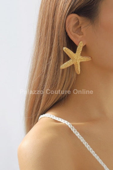 My Starfish Stud Earrings (Gold) - Palazzo Couture Online