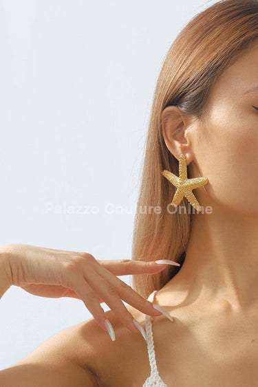 My Starfish Stud Earrings (Gold) - Palazzo Couture Online