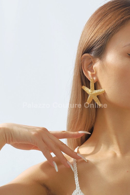 My Starfish Stud Earrings (Gold) One Size / Gold