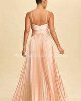 Mystic Magic Maxi Gown (Champagne) close up detail of elegant design and fabric