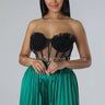 Mystic Siren Corset Top (Black) - Palazzo Couture Online