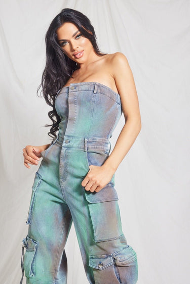 Mystique Denim Jumpsuit - Palazzo Couture Online