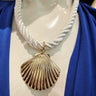 Nautical Shell Pendant Necklace - Gold - White Robe - Palazzo Couture Online