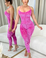 Next Destination Velvet Mesh Jumpsuit (Pink) for women - stylish jumpsuit by Palazzo Couture