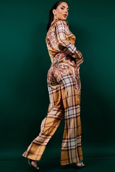 Night in Milan Pant Set (Camel) - Palazzo Couture Online