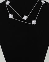 Bejeweled Clover Chain Drop Necklace | Palazzo Couture