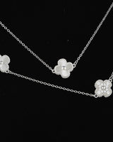 Bejeweled Clover Chain Drop Necklace | Palazzo Couture