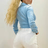Not Too Casual Rhinestone Shorts – High Rise Fringe front view