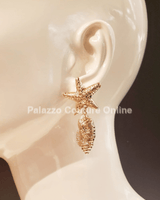 Ocean Dreams Dangle Earrings (Gold) - Palazzo Couture Online