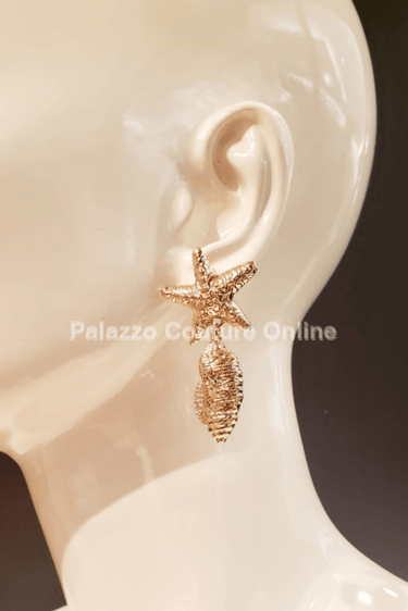 Ocean Dreams Dangle Earrings (Gold) - Palazzo Couture Online