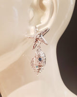 Ocean Dreams Dangle Earrings (Silver) - Palazzo Couture Online