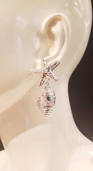 Ocean Dreams Dangle Earrings (Silver) - Palazzo Couture Online