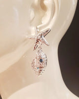 Ocean Dreams Dangle Earrings (Silver) - women's statement jewelry