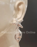 Ocean Dreams Dangle Earrings (Silver) for women - fashion jewelry by Palazzo Couture