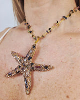 Ocean Jewel Starfish Necklace Gold - women's statement jewelry