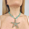 Ocean Jewel Starfish Necklace Turquoise - Palazzo Couture Online