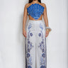 Ocean Muse Shell Pant Set - Blueshell - Palazzo Couture Online