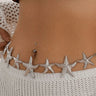 Ocean Starfish Waist Chain Belt Silver for women - fashion belt by Palazzo Couture